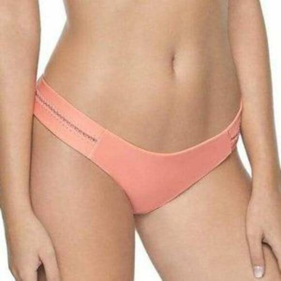 NWT Pilyq Guava Stitched Tab Teeny Bikini - Picture 1 of 10